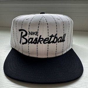 NWT Nike Sports Specialties Script Snapback Hat - White/Black